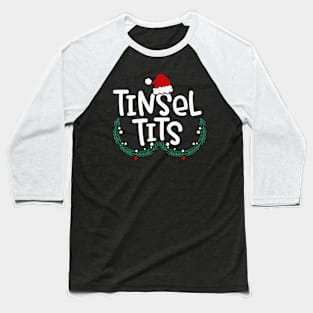 Jingle Balls Tinsel Tits Chestnuts Christmas Pajamas Couple Baseball T-Shirt